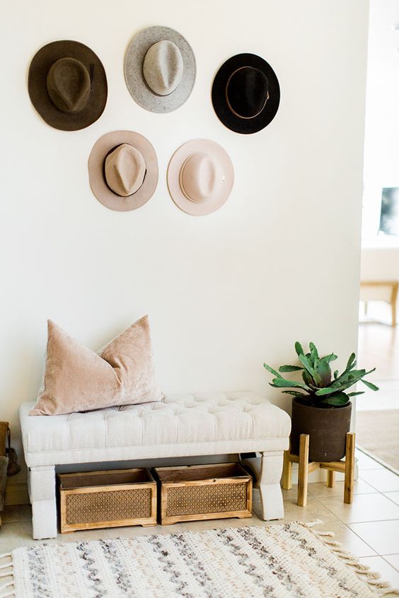 Decorar paredes con sombreros