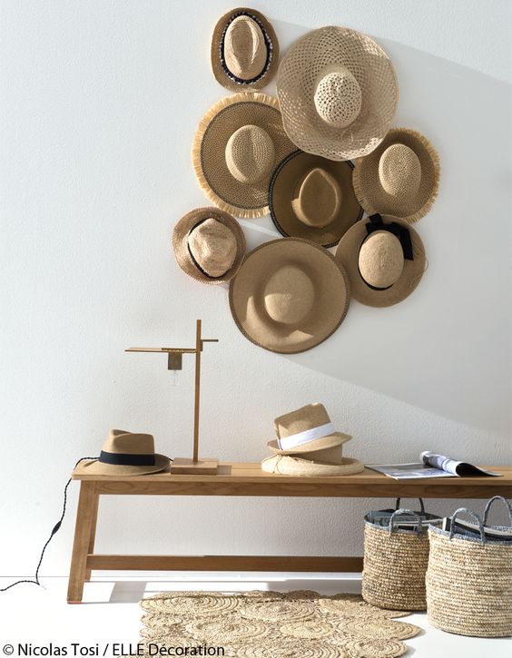 Decorar paredes con sombreros