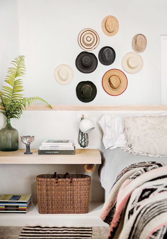 Decorar paredes con sombreros