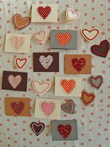 Tarjetas San Valentin decoradas con crochet