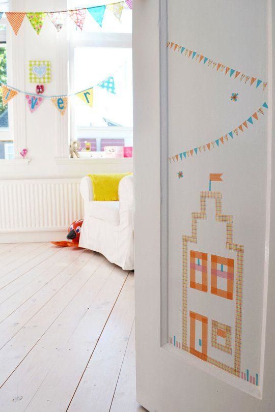 Ideas de decoración infantil con washi tape