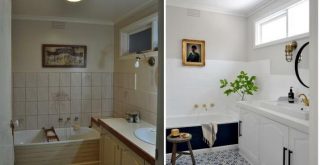 Baños con azulejos pintados